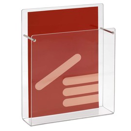 DIN A5 Wall Brochure Holder in Portrait Format Acrylic Glass