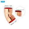 PATIKIL 1 3/8 Inch ID 1.2 mm Thick Elbow Copper