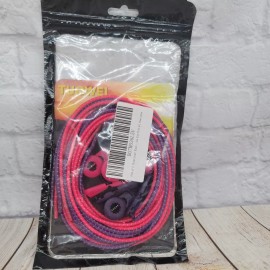 Lock Laces Reflective Elastic Shoe Laces No Tie Lock Shoelaces for Adults Kids Unisex - 2Pk (1) Pink & (1) Purple