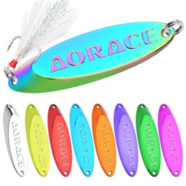 9pcs 56G Fishing Lures Spoons Fishing Metal Saltwater Treble Trout Lures Hard Metal Spinner Baits