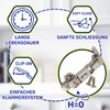 Door Hinge for Cabinet Doors with Opening Angle 155° -