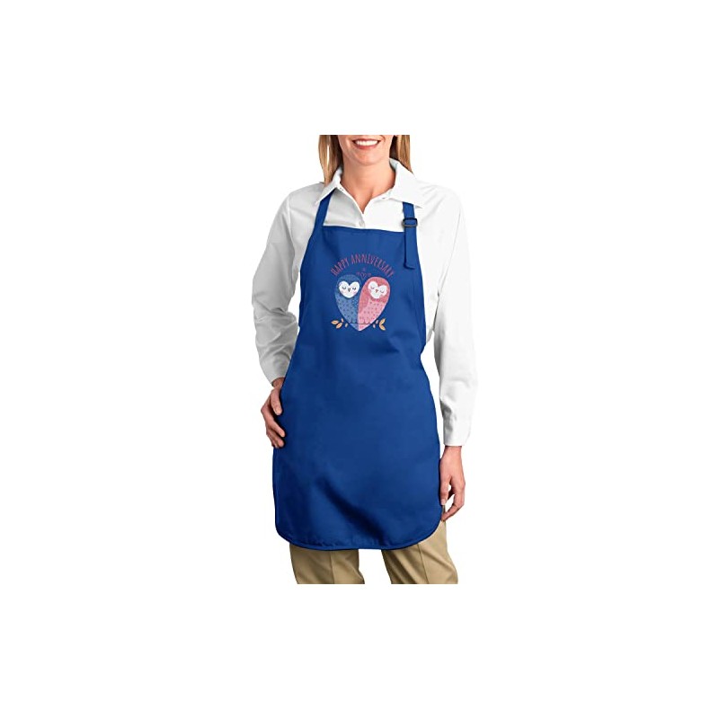 Fabulous Premium Kitchen Apron Blue Owl Anniversary Wedding Celebration Gift
