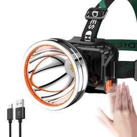 PINSAI High Power LED Headlamp Super Bright Adult motion sensor Headlight Spotlight Waterproof Outdoor Hunting Light Flashlight Portable Head lamp for Fishing Camping Hiking Running