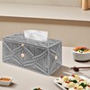 KaloKalo Handmade Tissue Box Cover Decorative Macrame Boho Rectangle Tissue
