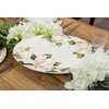Bico Magnolia Floral Ceramic 16 inch Oval Platter, Microwave &