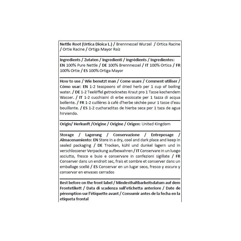Herba Organica Nettle Root - Urtica Dioica L - Herbal