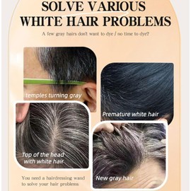 Safe and Convenient Comb Hair Dye - Waterproof and Sweat-Proof Hair Colour Stick - Portable Hair Dye Comb for Grey Hair Coverage,Gentle Formula(Brown)