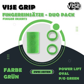 Vise Grip Finger Inserts P/O - Power Lift/Oval - Rubber Inserts for a Bowling Ball - Duo Pack - Durable Grips with Two Sides - Subsequent Fit - 11.0-29/32 - Colour: Red