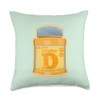 Vitamin D Health Supplement Throw Pillow