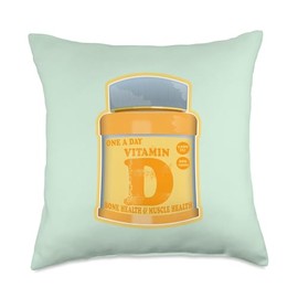 Vitamin D Health Supplement Throw Pillow