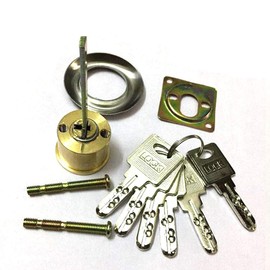 Replacement Rim Cylinder Brass Replacement Mortice Lock Rim Cylinder Door Night Lock with 6 Keys