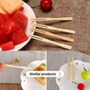 Whispering Fantasy 100pcs 9cm Wooden Fruit Forks, Disposable Wooden Forks