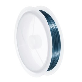 MECCANIXITY 24 Gauge Copper Wire for Jewelry Making Tarnish Resistant Beading Wire for Jewelry Making Crafts Supplies, Blue, 59FT