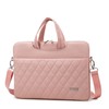 Kinmac Pink Embroider 360° Protective Laptop Shoulder Messenger Sleeve Briefcase
