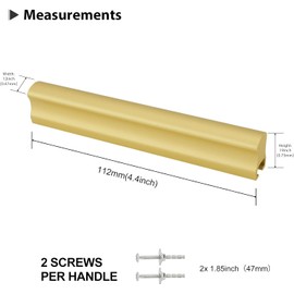 goldenwarm 5 Pack Adjustable Gold Cabinet Handle,Drawer Pulls 1-3/8" to 4" (35-102mm) Adjustable Double Hole Kitchen Cabinet Handles, Brushed Brass Adjustable Cabinet Pull Kitchen Cupboard Handles