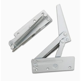 KAFENDA 2 Pieces 80 Degree Foldable Lifting Bracket, Black Spring Hinges are widely Used in Sofa Hinge Lifters, Furniture Storage Support Hinges (White)