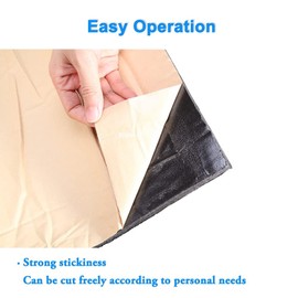 393mil(10mm) 32.29sqft Car Sound Deadening Material Mat Car Heat Shield Insulation Self-Adhesive Mat Vibration Dampening Material for Auto Hood Engine Roof Door and Trunk with Roller 118"×40"