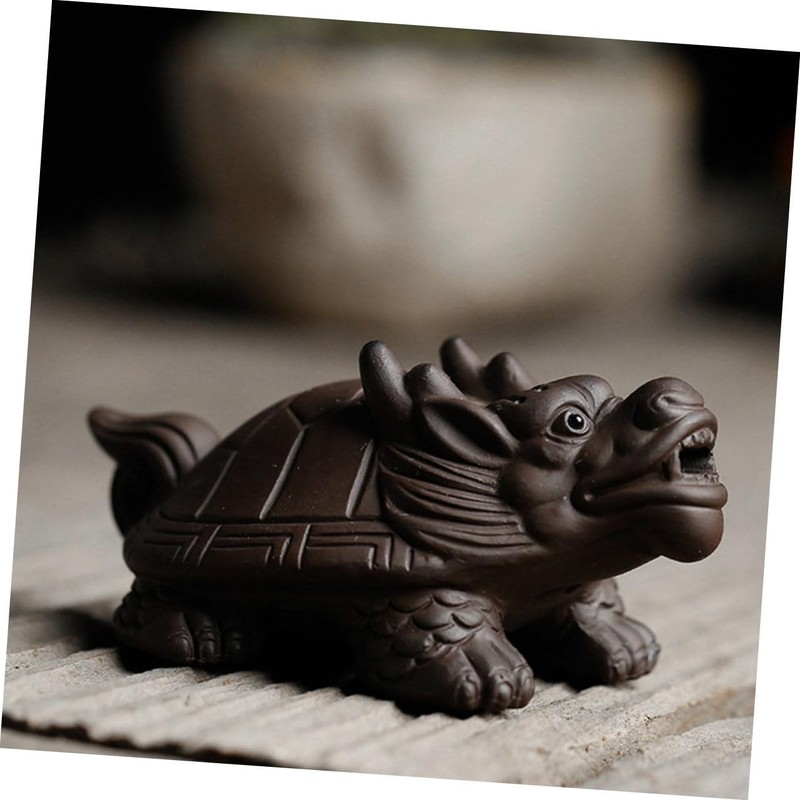 STOBAZA 3 Pcs Cute Dragon Turtle Shaped Adornment Ceramic Desktop
