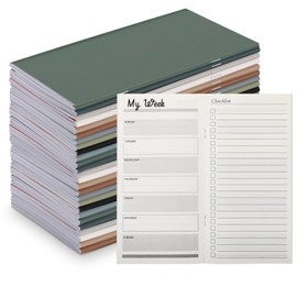Qilery 100 Pcs 2025-2026 Daily Weekly Planner Bulk Employee Appreciation Gifts Small Pocket Journal to Do List Goals Notepad for Academic Year Teacher Students Team (Neutral Color)