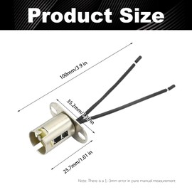 Zreneyfex 2PCS BAY15D 1157 Bulb Socket Holder with Wire Connector Suitable for Cars and Trucks, Nickel Iron