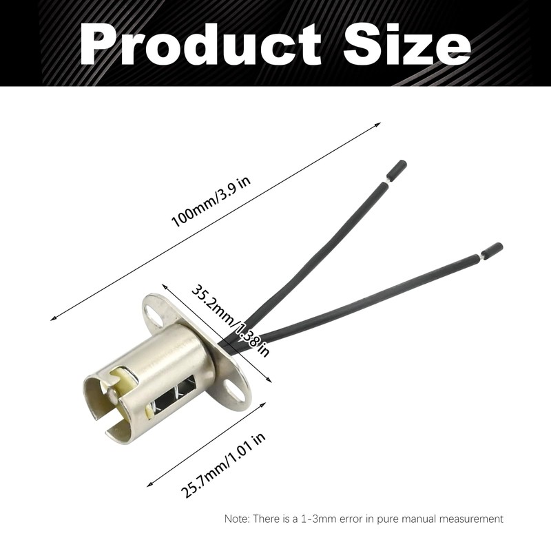 Zreneyfex 2PCS BAY15D 1157 Bulb Socket Holder with Wire Connector