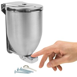 Vollum Powder-Soap Dispenser - 32 Ounce Stainless Steel Bathroom Soap Dispenser with Large Filler Cap - Strong Wall Mounted Pump Kitchen Soap Dispenser - Farmhouse Kitchen Decor Dish Soap Dispensers