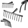 KADAX Steel Garden Rake, Stone Rake, Garden Rake without Handle,