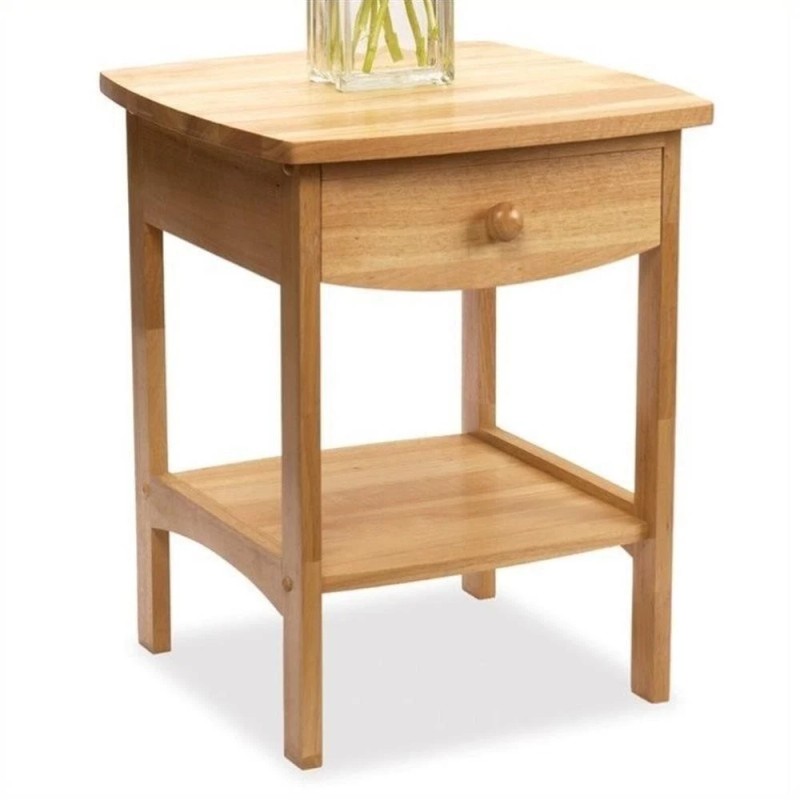 Home Square 2 Piece Wood End Table/Nightsta