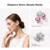 YUEHEMEI Clip on Open Ear Wireless Earbuds with Snowflake Earrings