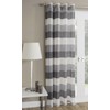 Mykonos Stripe Voile Panel, Grey 54"/137cm