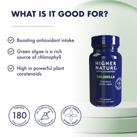 Higher Nature Chlorella Tablets Pack of 180