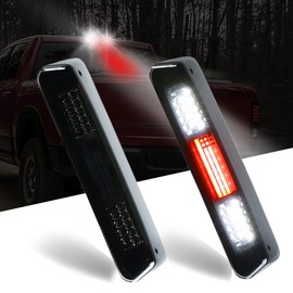 Gubebaili LED 3rd Brake Light Assembly, Fit for Ford F150 2004-2008, Explorer Sport Trac 2007-2010, for Lincoln Mark LT 2006-2008, Waterproof High Mount Stop Light (Chrome Housing Smoke Lens)