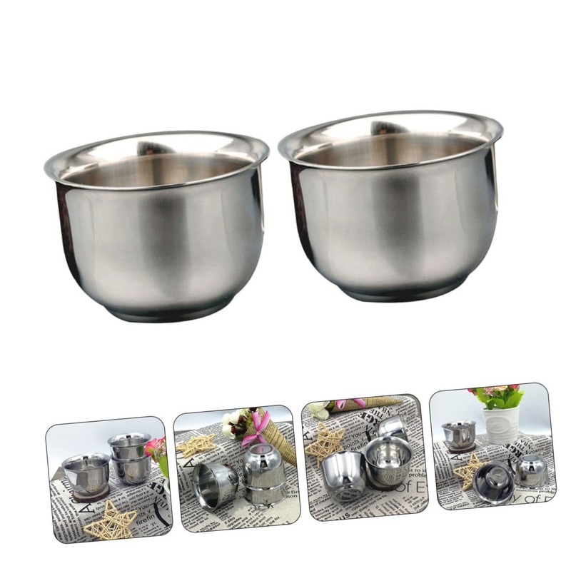 Mikinona Stainless Steel Double Wall Wine Cups Heat Retaining Ideal
