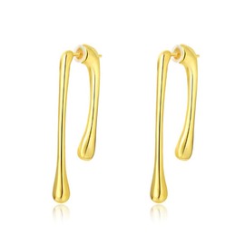 FDEETY Irregular Line Drop Earrings Jewellery Light Small Sleep Simple Sweet Hypoallergenic for Women and Girls Birthday Gifts, Metallic