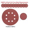 Akjwp 5-Inch 8-Hole Sanding Disc Hook and Loop 320-Grit, Random