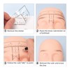 100PCS Eyebrow Ruler Stencils Clear Scale Transparent Adhesive Eyebrow Designer