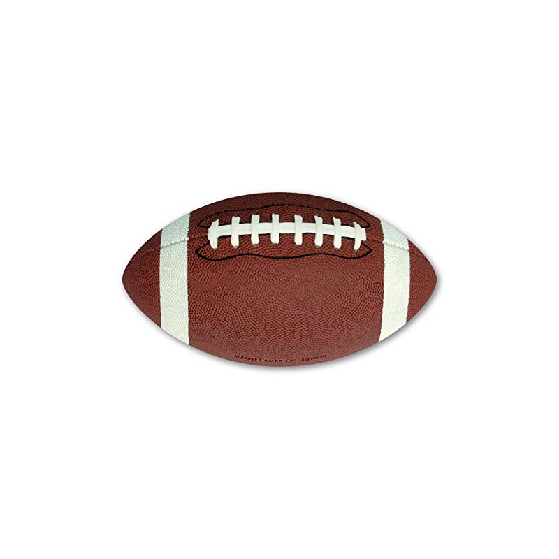 Football Car Magnet by Magnet America is 3.875" x 7"