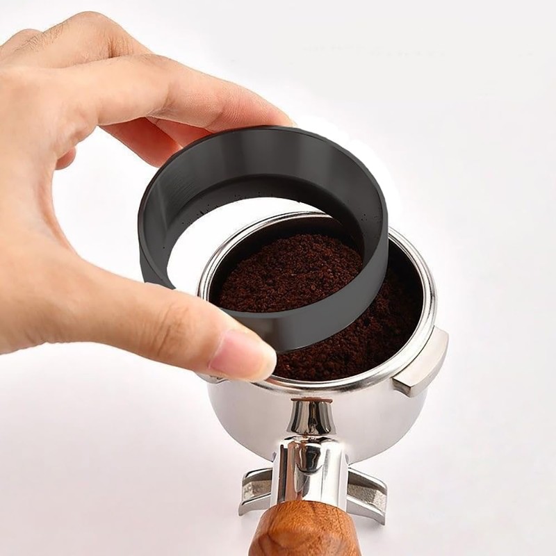 54mm Magnetic Espresso Dosing Ring, Stainless Steel Coffee Dosing Funnel