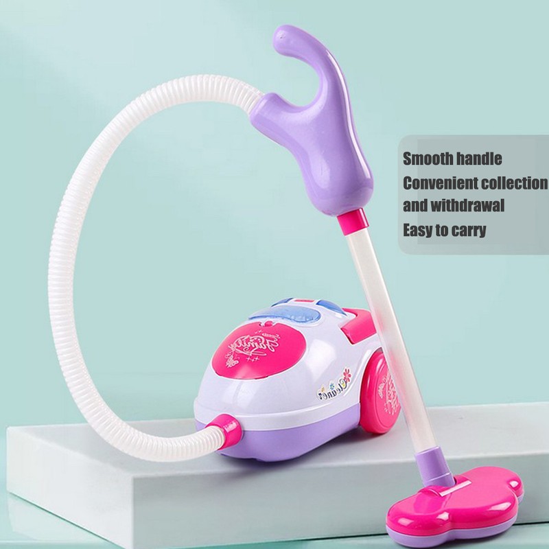 Play Toy Vacuum Cleaner Child Cleaning Push Pull Pretend Play