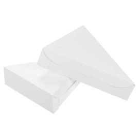 Uxcell Pizza Boxes, 24Pcs 8.07x6.5x1.77 Inch - Single Slice Storage Container, Triangle Slice Box, Mini Packaging Carton for Party (White)