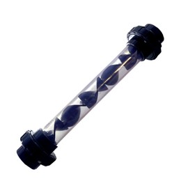 2 inch Static Mixer for ozonated Water Mixing, PVC Static Mixer, Water Fertilizer Acid and Alkali Mixing and Blending Equipment (Transparent, 2inch)，1PCS Set