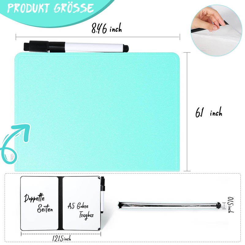 Whiteboard Small A5 No Magnet, 22 x 17 cm Mini