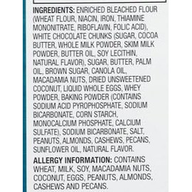 White Chocolate Chip Macadamia Cookies, Snack Snacking Food Gift Treat, 10.6 oz Gold Emblem Box