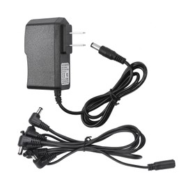 Guitar Effect Pedal Power Supply Adapter with 6 Ways Daisy Chain Cable Power Line Right Angle