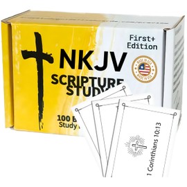 Agape Scripture Memory Cards 100 NKJV Bible Verse Flashcards, Adults & Kids, Perfect for Bible Study, Memorization, and Christian Education, Pocket-Sized, Durable, Faith Learning Gift (NKJV)