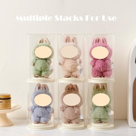 Siyecioa Small Acrylic Display Case for Hanging Display Keychain, Plush Doll, Plush Pendant, Plush Key Chains, Highly Transparent, Dust-Proof (18.3 x 11 cm)