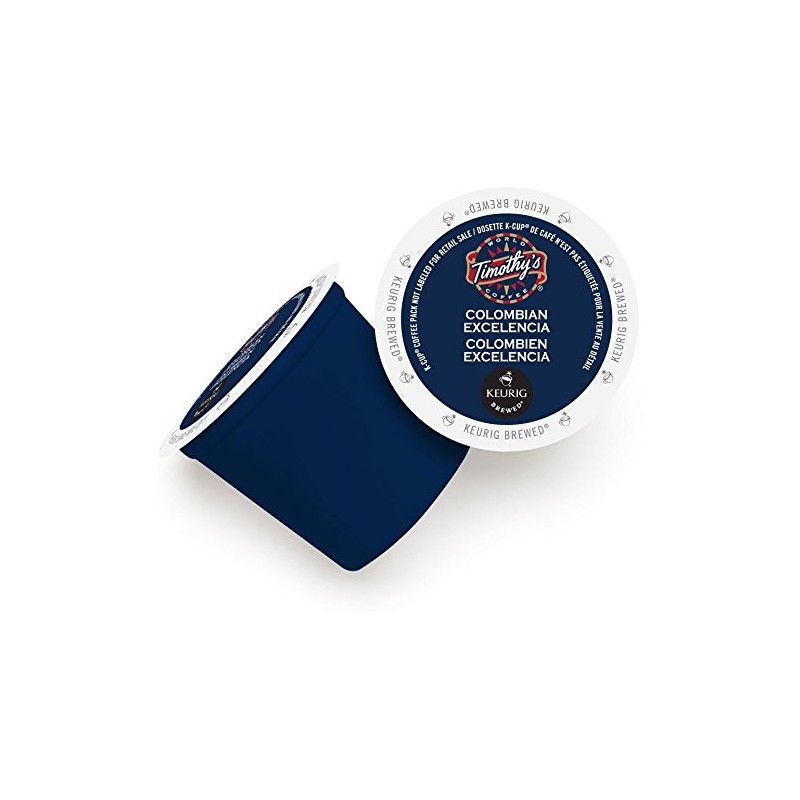 Timothy's World Coffee, Colombia Excelencia, K-Cup Portion Pack for Keurig
