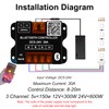 VIPMOON Bluetooth LED Music Controller DC5-24V 30A Smart RGB Bluetooth