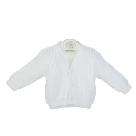 Dandelion Clothing Tiny Premature Newborn Baby Cardigan Girls Boys White Blue Pink Warm Ribbed Knitted Cardi Prem Preemie Girl Boy (White, Baby 3-5lbs (Premature))