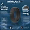 ThunderFit Silicone Wedding Rings for Men, 2 Layers Round Rubber